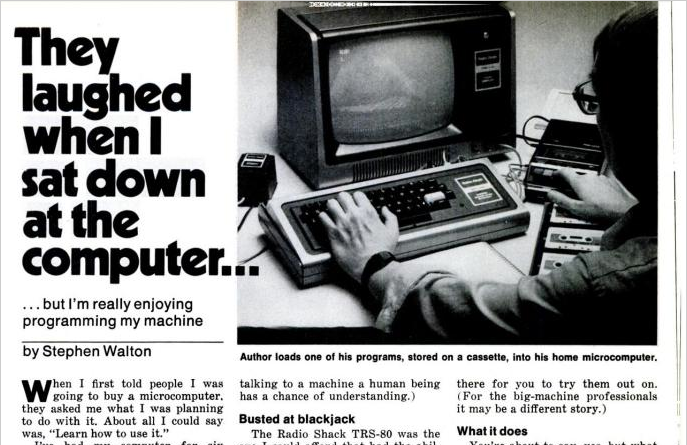 "They laughed when I sat down at the computer..." Article from Popular Mechanics on programming in BASIC